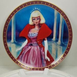 Barbie Elegant Barbie Collector's Plate - Red and Pink